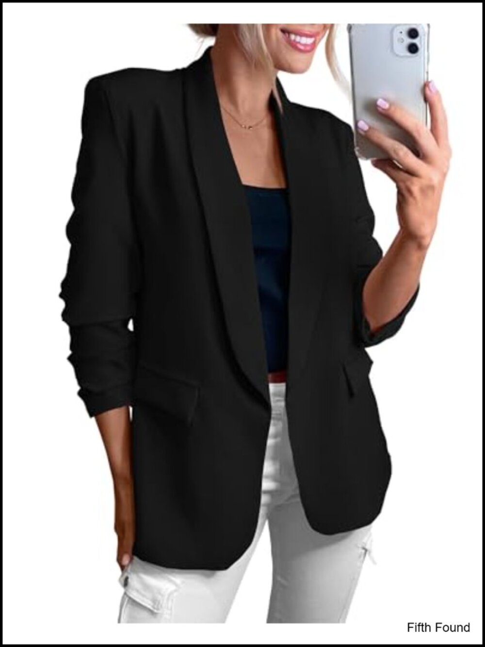 Womens Lightweight Blazer Business Casual Open Front Lined Suit Jacket